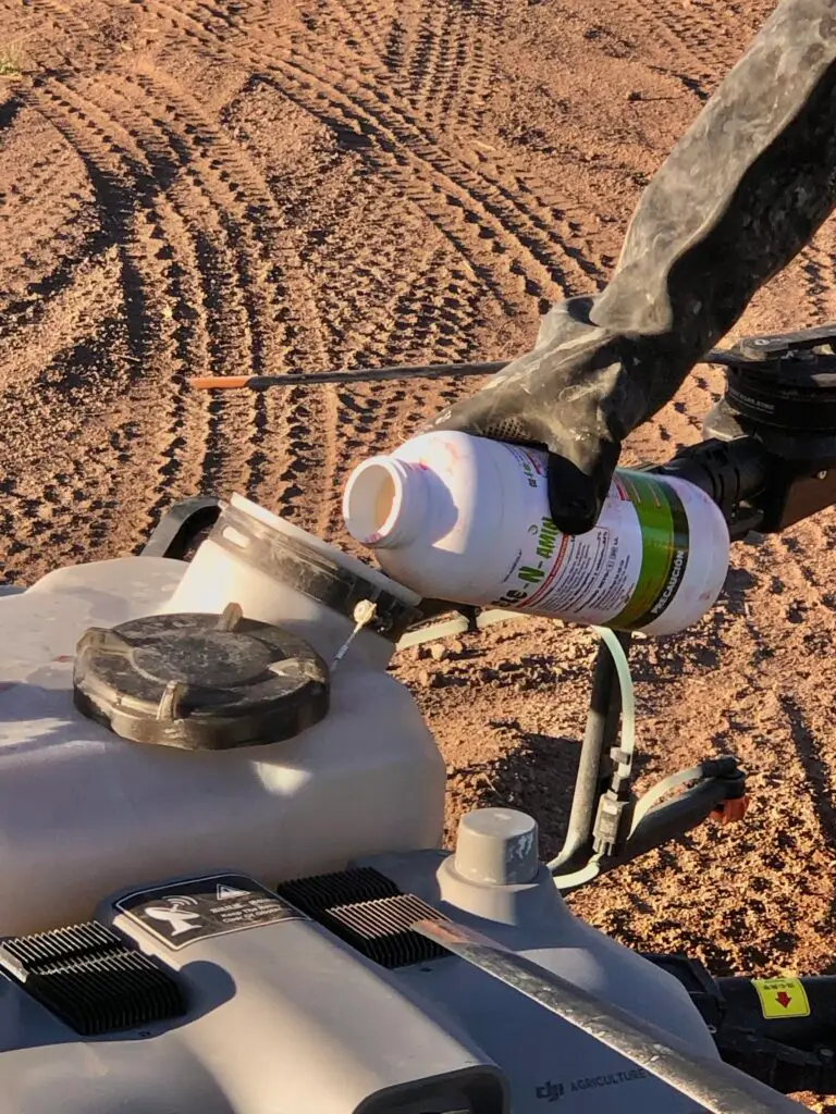 aplicación de ele-n-amin con dron